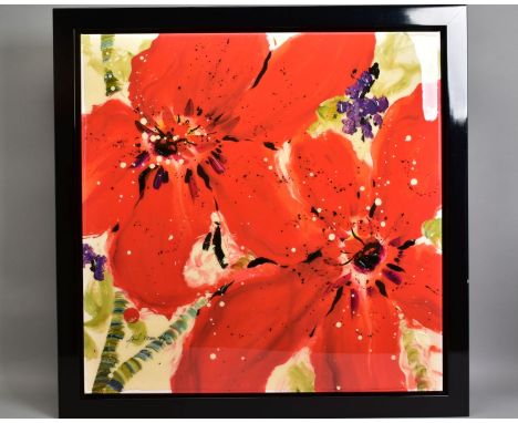 DANIELLE O'CONNOR AKIYAMA (CANADA 1959) 'JOURNEY II', a limited edition print on canvas 15/195, stylised blossoms, signed low