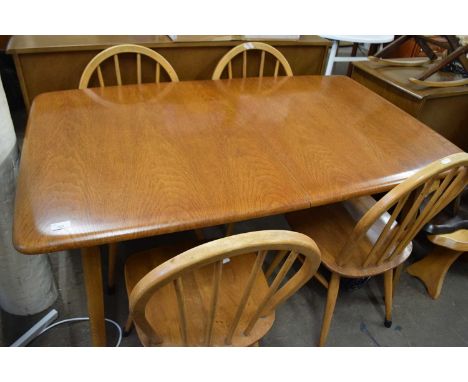 A Priory Ercol style dining table and four chairs