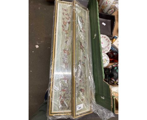 Four framed hunting prints