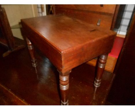 Victorian Mahogany Commode with unusual metal liner 19 inches tall 13 x 20 inches