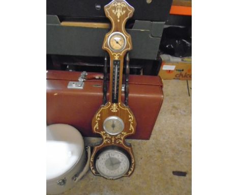 mixed items, china, mirrors, speakers and a barometer etc