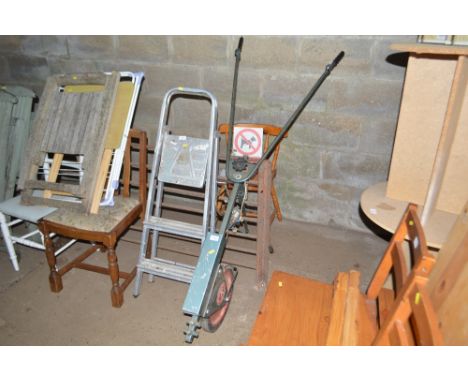 A vintage seed spreader