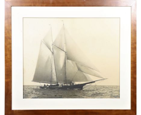 Arthur Dexter (19th/20th Century) American. The yacht Foam sailing in calm waters, c. 1892. The yacht Foam was built by Palme