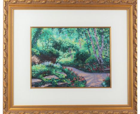 Garden path, serigraph on wove paper, professionally framed. Overall: 23 3/4 x 27 3/4 in. Sight: 12 x 16 in.