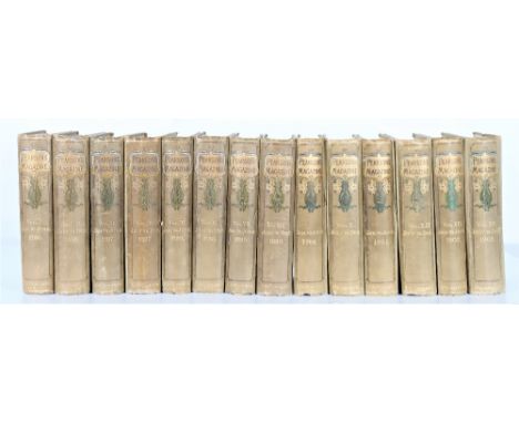 The first fourteen volumes of Pearson’s Magazine, an English periodical published by C Arthur Pearson in London, with gilt de