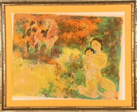 Vu Cao Dam (1908 - 2000) Titled "Homecoming", color lithograph numbered 118/150, signed vu Cao Dam '62. Previously sold at So