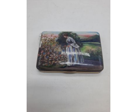 SILVER ENAMELLED CASE- SOME DAMAGE TO ENAMEL FRONT &amp; REVERSE