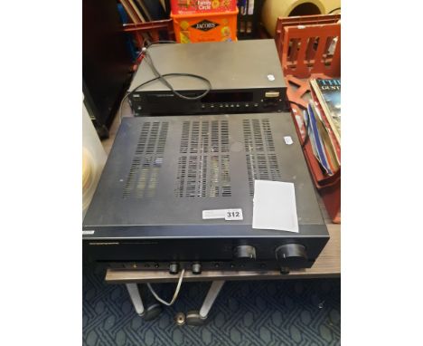 COLLECTION OF STEREO EQUIPMENT TO INCLUDE NAD DISC P-LAYER, TECHNICS TURNTABLE &amp; MARANTZ AMP WITH CABINET &amp; SPEAKER T