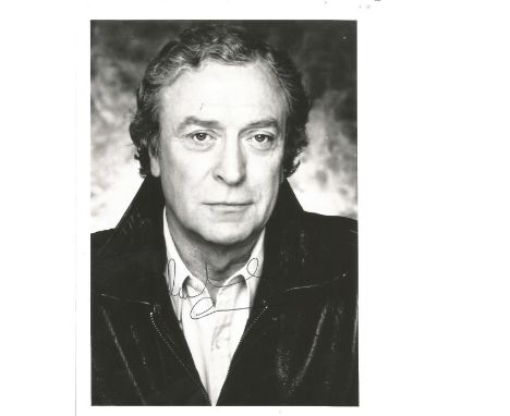 Michael Caine signed small 7x5 b/w portrait photo. English actor, producer and author. He has appeared in more than 130 films