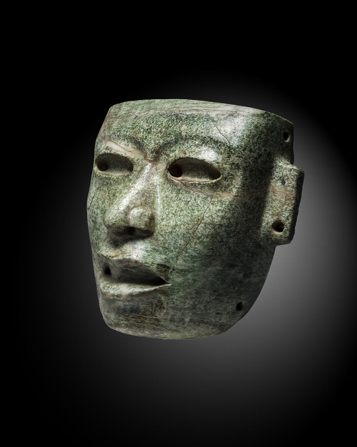 Teotihuacán green stone funerary mask, Mexico MASQUE FUNÉRAIRE ...