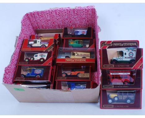 MATCHBOX MODELS OF YESTERYEAR; A collection of 16x Matchbox Models Of Yesteryear, red box edition diecast model cars. 


WORL