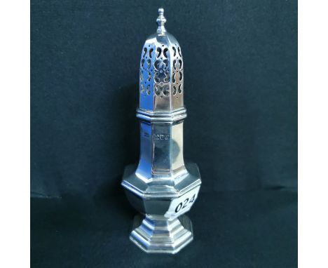 SILVER SUGAR SIFTER - LONDON APPROX 99 GRAMS