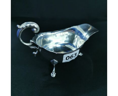 SILVER SAUCE BOAT - BIRMINGHAM APPROX 83 GRAMS