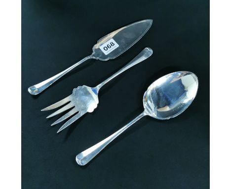SILVER SERVING 3 PIECE SET - SHEFFIELD 1938/39 APPROX 290 GRAMS
