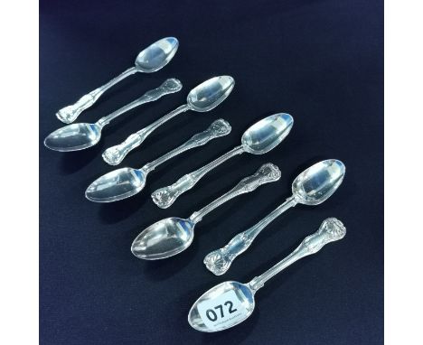 SET OF 8 GLASGOW SILVER TEASPOONS