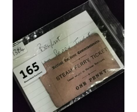 STEAM FERRY TICKET BELFAST HARBOUR
