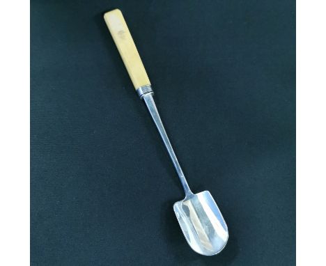 POSSIBLY GEORGIAN SILVER CHEESE SCOOP