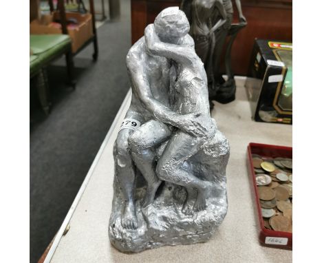 SILVER COLOURED NUDE FIGURE STUDY