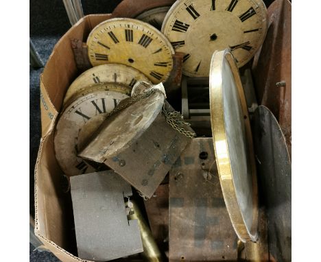 BOX OF WAY CLOCK PARTS