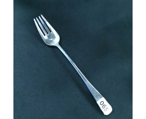 LARGE SILVER SERVING FORK - LONDON GEORGE IV 1820/21 APPROX 99 GRAMS