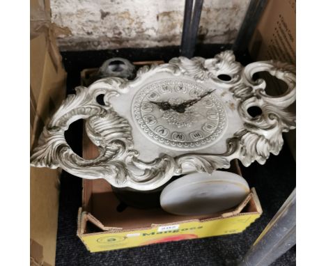 OIL LAMP PARTS AND DELPH CLOCK