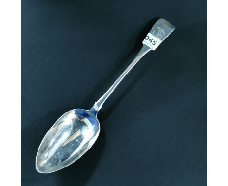 IRISH SILVER SERVING SPOON - DUBLIN 1812 BY JOHN PITTAR APPROX 142 GRAMS