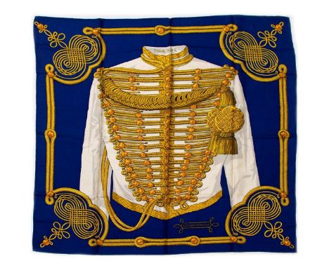 Hermes Silk Scarf Measurements: 35 x 35". Condition: Excellent - shows very minor evidence of handling. Shipping: Domestic: F