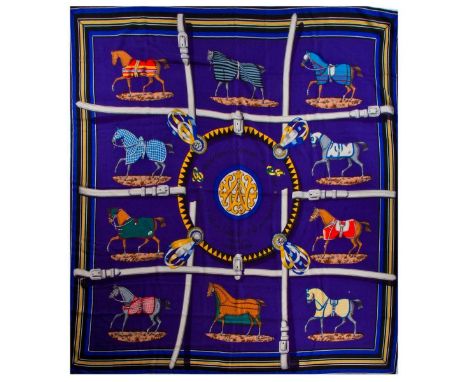 Hermes Cashmere &amp; Silk Blend Shawl. 65% Cashmere and 35% Silk. Measurements: 53" x 53" approximately. Condition: Good - G