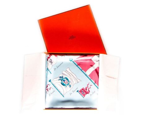 Hermes Silk Scarf Measurements: 35 x 35". Condition: Excellent - shows very minor evidence of handling. Shipping: Domestic: F