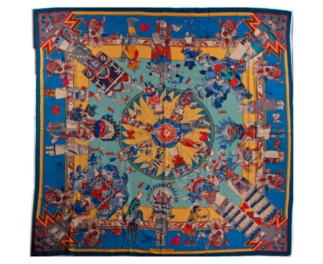 Hermes Cashmere &amp; Silk Blend Shawl. 65% Cashmere and 35% Silk. Measurements: 53" x 53" approximately. Condition: Good - G
