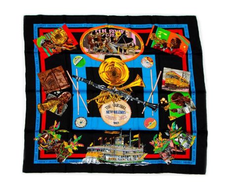 Hermes Silk Scarf Measurements: 35 x 35". Condition: Excellent - shows very minor evidence of handling. Shipping: Domestic: F