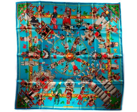 Hermes Silk Scarf Measurements: 35 x 35". Condition: Excellent - shows very minor evidence of handling. Shipping: Domestic: F