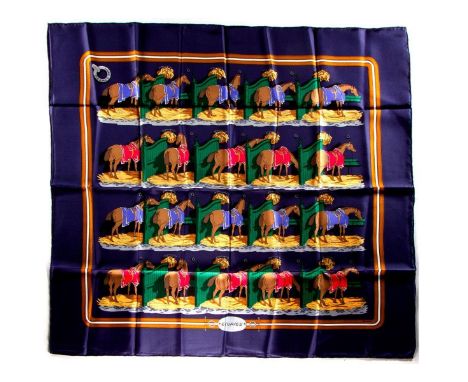 Hermes Silk Scarf Measurements: 35 x 35". Condition: Excellent - shows very minor evidence of handling. Shipping: Domestic: F
