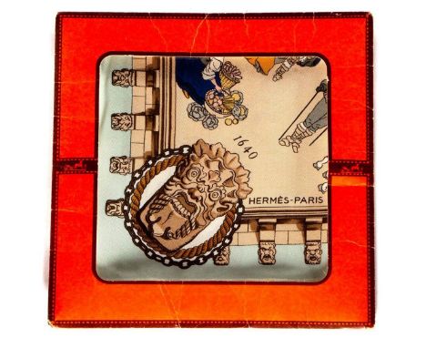 Hermes Silk Scarf Measurements: 35 x 35". Condition: Excellent - shows very minor evidence of handling. Shipping: Domestic: F