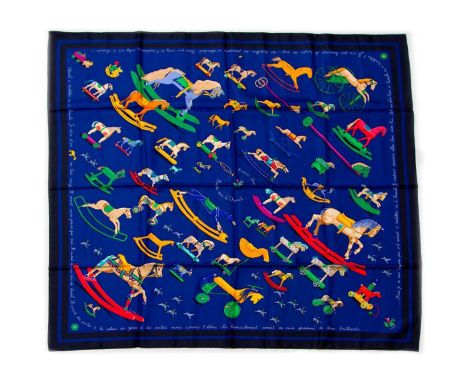 Hermes Silk Scarf Measurements: 35 x 35". Condition: Excellent - shows very minor evidence of handling. Shipping: Domestic: F
