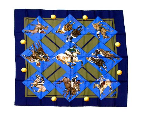 Hermes Silk Scarf Measurements: 35 x 35". Condition: Excellent - shows very minor evidence of handling. Shipping: Domestic: F