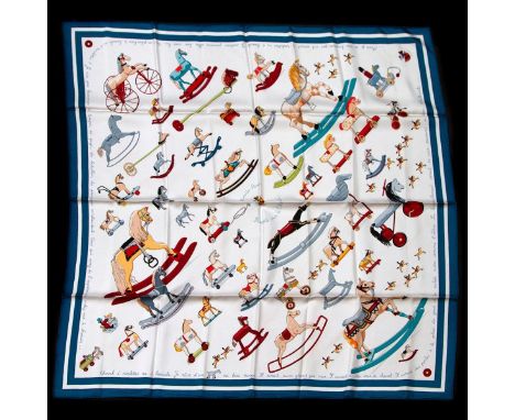 Hermes Silk Scarf Measurements: 35 x 35". Condition: Excellent - shows very minor evidence of handling. Shipping: Domestic: F