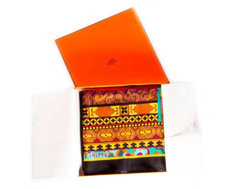 Hermes Silk Scarf Measurements: 35 x 35". Condition: Excellent - shows very minor evidence of handling. Shipping: Domestic: F