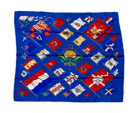 Hermes Silk Scarf Measurements: 35 x 35". Condition: Excellent - shows very minor evidence of handling. Shipping: Domestic: F