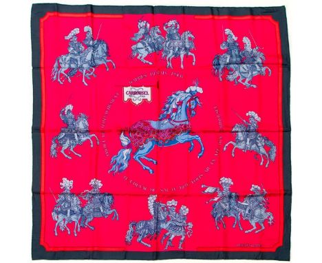 Hermes Silk Scarf Measurements: 35 x 35". Condition: Excellent - shows very minor evidence of handling. Shipping: Domestic: F
