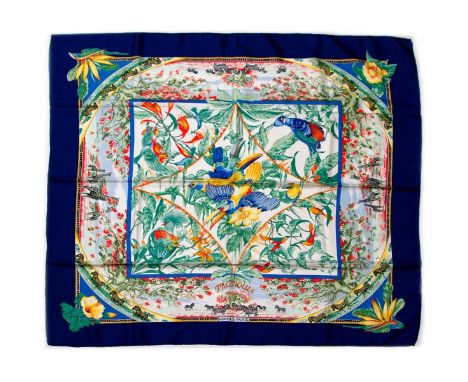 Hermes Silk Scarf Measurements: 35 x 35". Condition: Excellent - shows very minor evidence of handling. Shipping: Domestic: F