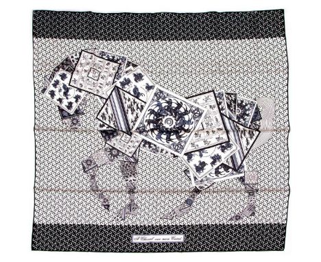 Hermes Silk Scarf Measurements: 35 x 35". Condition: Excellent - shows very minor evidence of handling. Shipping: Domestic: F