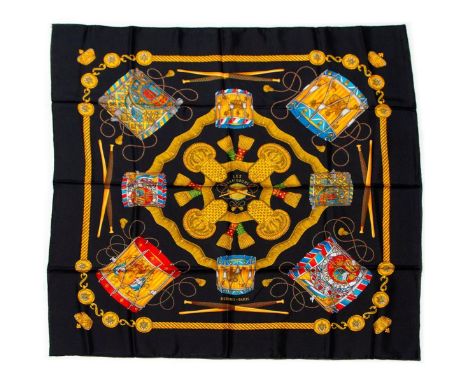 Hermes Silk Scarf Measurements: 35 x 35". Condition: Excellent - shows very minor evidence of handling. Shipping: Domestic: F