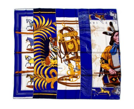 Hermes Silk Scarf Measurements: 35 x 35". Condition: Excellent - shows very minor evidence of handling. Shipping: Domestic: F