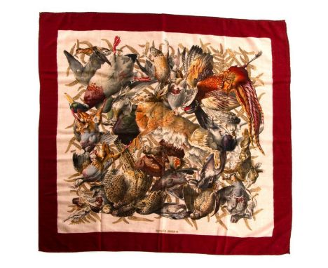 Hermes Cashmere &amp; Silk Blend Scarf. 65% Cashmere and 35% Silk.&nbsp; Measurements: 35" x 35" approximately. Condition: Go