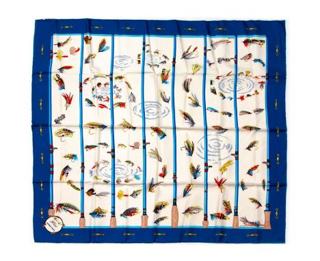 Hermes Silk Scarf Measurements: 35 x 35". Condition: Excellent - shows very minor evidence of handling. Shipping: Domestic: F