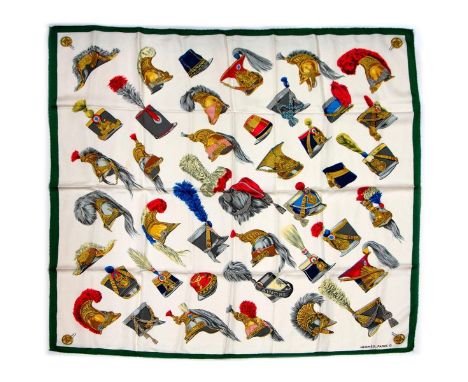 Hermes Silk Scarf Measurements: 35 x 35". Condition: Excellent - shows very minor evidence of handling. Shipping: Domestic: F