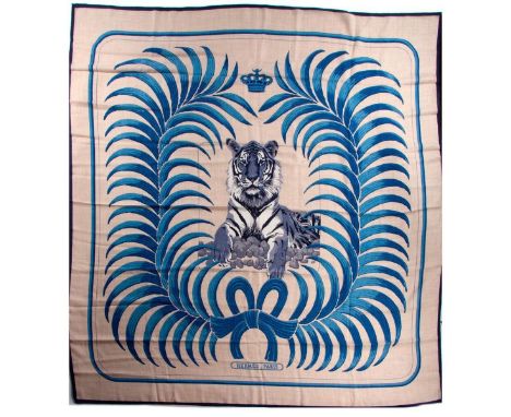 Hermes Cashmere &amp; Silk Blend Shawl. 65% Cashmere and 35% Silk. Measurements: 53" x 53" approximately. Condition: Excellen