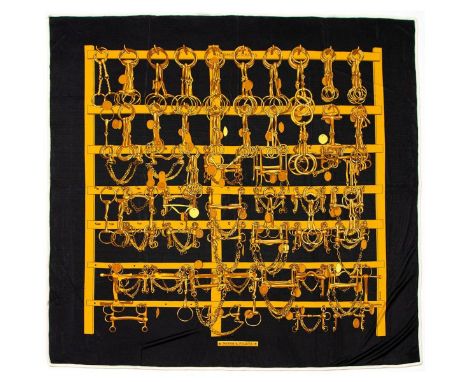 Hermes Silk Scarf Measurements: 35 x 35". Condition: Excellent - shows very minor evidence of handling. Shipping: Domestic: F