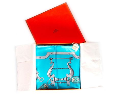 Hermes Silk Scarf Measurements: 35 x 35". Condition: Excellent - shows very minor evidence of handling. Shipping: Domestic: F